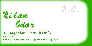 milan odor business card